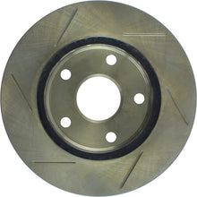 Load image into Gallery viewer, StopTech Power Slot 1/90-95 Toyota MR2 Front Left SportStop Slotted Rotor - Installation View