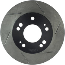 Load image into Gallery viewer, StopTech Power Slot 4/89-00 Mitsubishi Eclipse GST / 2/98-01 Galant 4 cyl Slotted Left Front Rotor - Main Product View