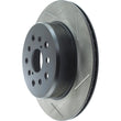 Load image into Gallery viewer, StopTech Power Slot 5/93-98 Supra Turbo Rear Left SportStop Slotted Rotor - Back View