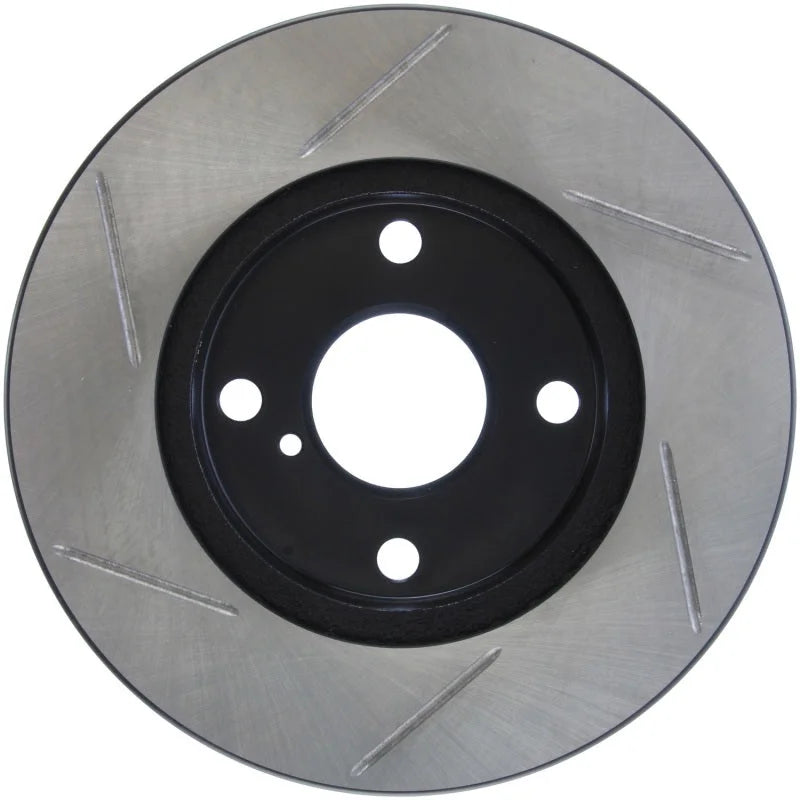 StopTech Power Slot 89-93 Mazda Miata SportStop Slotted Front Left Rotor - Side View