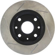 Load image into Gallery viewer, StopTech Power Slot 89-93 Mazda Miata SportStop Slotted Rear Left Rotor - Side View