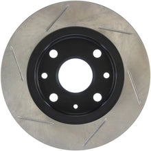 Load image into Gallery viewer, StopTech Power Slot 89-93 Mazda Miata SportStop Slotted Rear Left Rotor - Side View