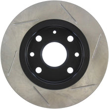 Load image into Gallery viewer, StopTech Power Slot 89-93 Mazda Miata SportStop Slotted Rear Right Rotor - Side View
