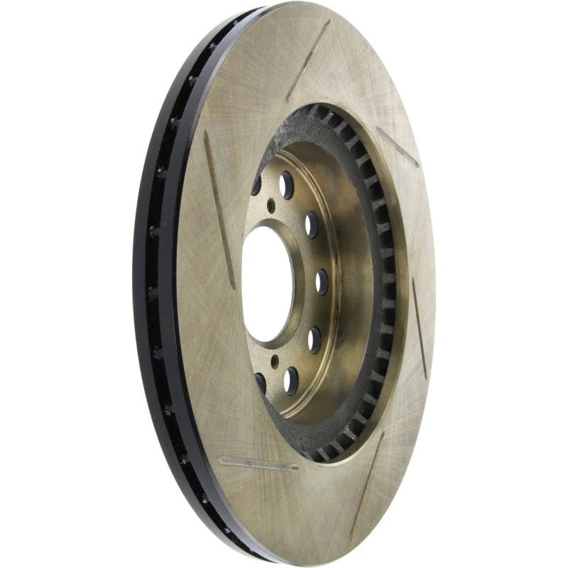 StopTech Power Slot 92-95 Toyota MR2 Turbo Rear Left SportStop Slotted Rotor - Side View
