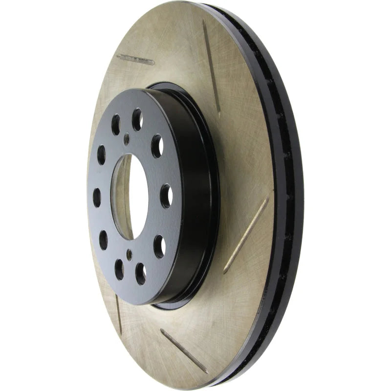 StopTech Power Slot 92-95 Toyota MR2 Turbo Rear Left SportStop Slotted Rotor - Installation View