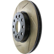 Load image into Gallery viewer, StopTech Power Slot 92-95 Toyota MR2 Turbo Rear Right SportStop Slotted Rotor - Back View