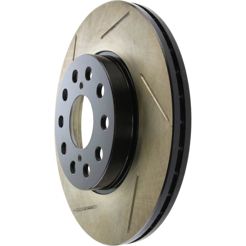 StopTech Power Slot 92-95 Toyota MR2 Turbo Rear Right SportStop Slotted Rotor - Back View