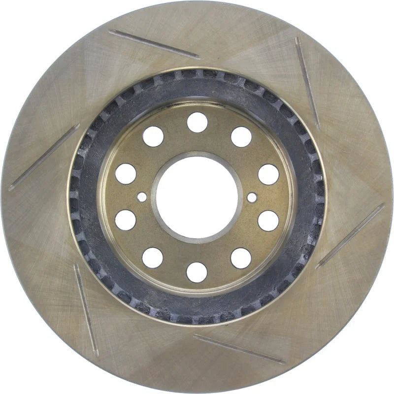 StopTech Power Slot 92-95 Toyota MR2 Turbo Rear Right SportStop Slotted Rotor - Installation View