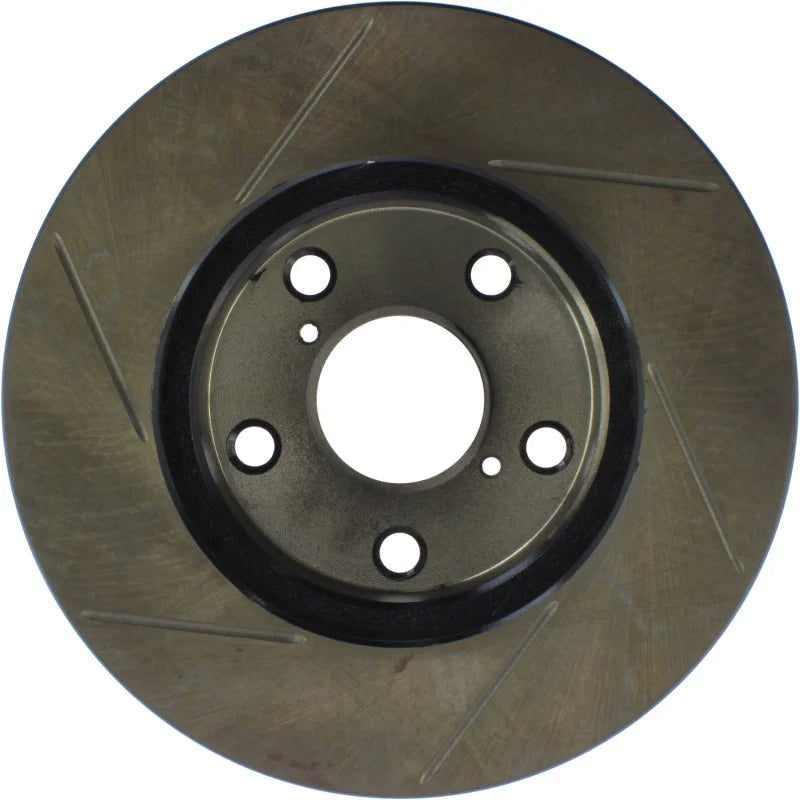 StopTech Power Slot 92-98 Lexus SC 300 Left Front Slotted Rotor - Side View