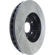 Load image into Gallery viewer, StopTech Power Slot 93-05 Lexus GS Series / 00-05 IS300 / 93-94 LS Series Front Right Slotted Rotor - Side View