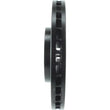 Load image into Gallery viewer, StopTech Power Slot 93-05 Lexus GS Series / 00-05 IS300 / 93-94 LS Series Front Right Slotted Rotor - Back View