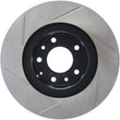 Load image into Gallery viewer, StopTech Power Slot 93-95 Mazda RX-7 SportStop Slotted Front Left Rotor - Side View