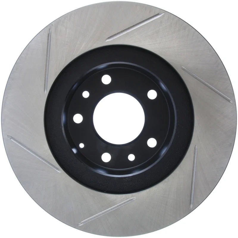 StopTech Power Slot 93-95 Mazda RX-7 SportStop Slotted Front Left Rotor - Side View