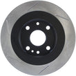 Load image into Gallery viewer, StopTech Power Slot 94-97/99-05 Mazda Miata (01-05 Normal Suspension Only) SportStop Slotted Rear L - Side View
