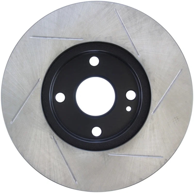 StopTech Power Slot 94-97/99-05 Mazda Miata (01-05 Normal Suspension Only) Slotted Front Right Rotor - Back View