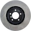 Load image into Gallery viewer, StopTech Power Slot 95-99 BMW M3 E36 / 98-02 Z3 M Series Front Right SportStop Slotted Rotor - Side View