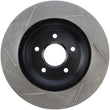 Load image into Gallery viewer, StopTech Power Slot 97-04 Chevy Corvette / 04 &amp; 08 Cadillac XLR/XLR-V Front Left Slotted Rotor - Side View