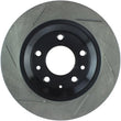 Load image into Gallery viewer, StopTech Power Slot Mazda Mazda6 Slotted Left Rear Rotor - Side View