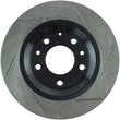 Load image into Gallery viewer, StopTech Power Slot Mazda Mazda6 Slotted Right Rear Rotor - Side View