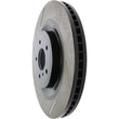 Load image into Gallery viewer, StopTech Power Slot Nissan 370z / Infiniti G37 SportStop Slotted Front Right Rotor - Side View