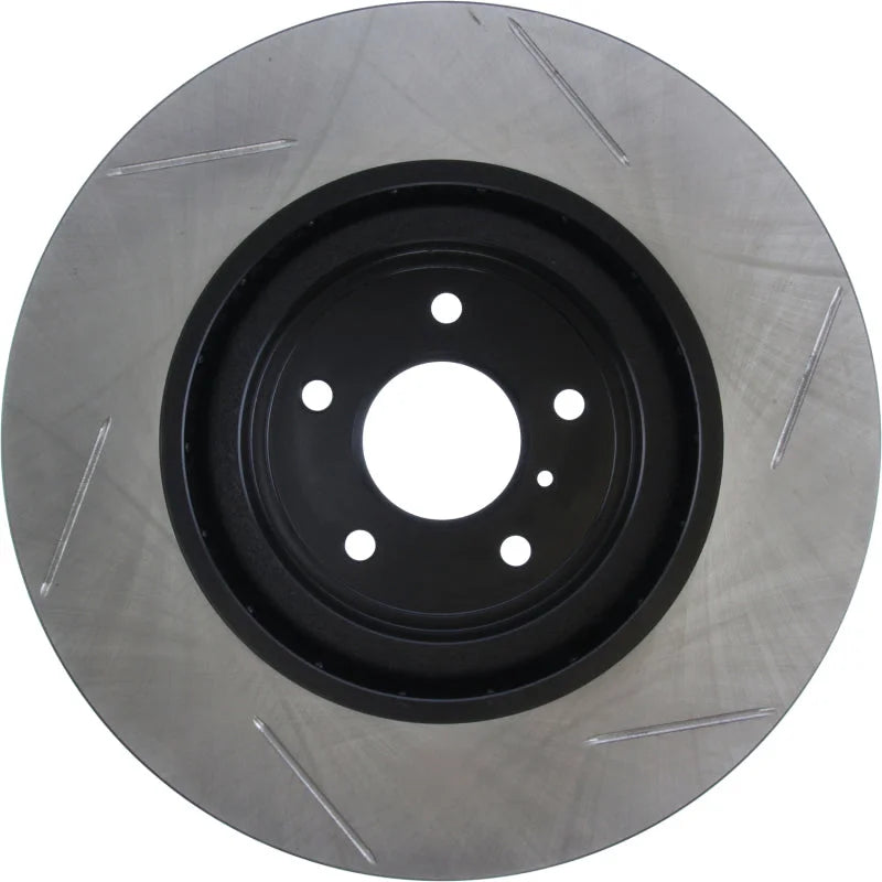 StopTech Power Slot Nissan 370z / Infiniti G37 SportStop Slotted Front Right Rotor - Installation View