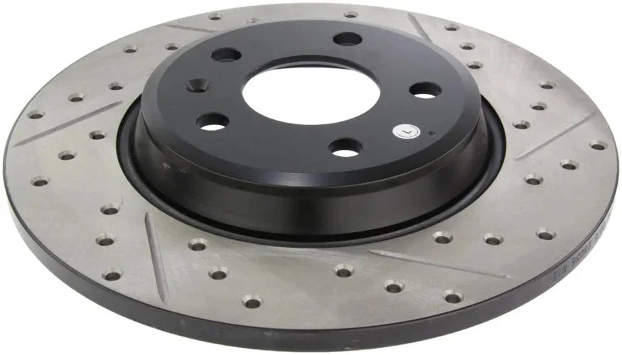 StopTech Power Slot 09-10 Audi A4/A4 Quattro / 08-10 A5 / 10 S4 Rear Left Drilled & Slotted Rotor - Additional View 5