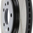 Load image into Gallery viewer, StopTech Power Slot 12-13 Audi A6 Quattro/11-12 A7 Quattro / 10-13 S4 Rear Right Slotted Rotor - Back View