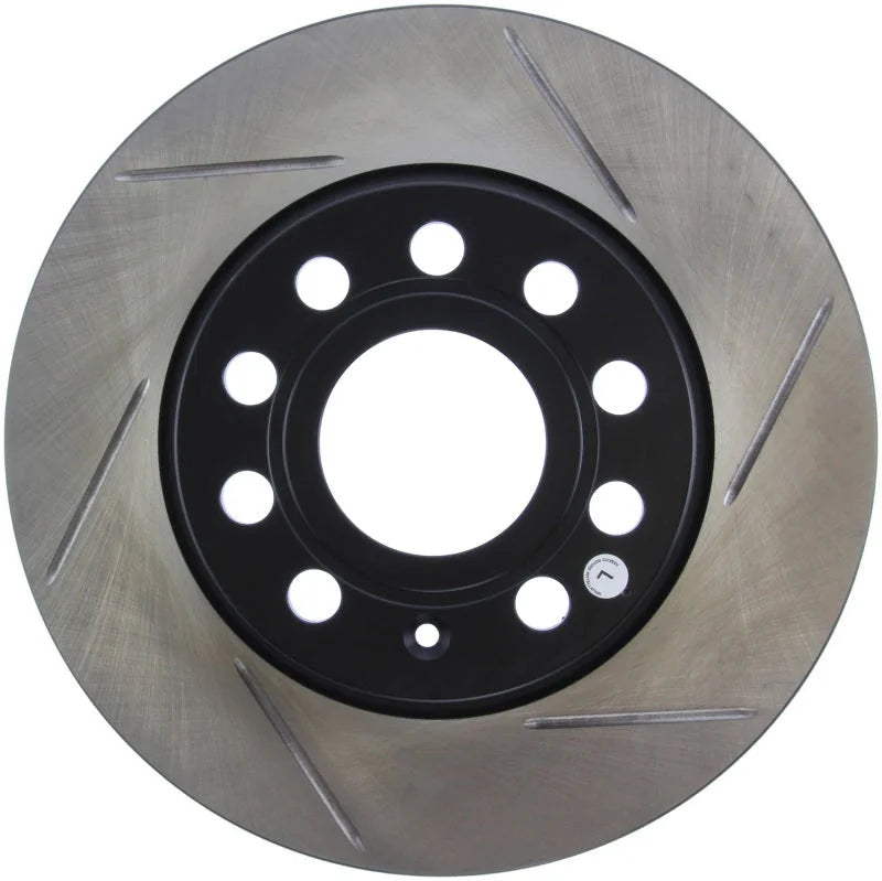 StopTech Power Slot Volkswagen GTI Rear Left Slotted Rotor - Main Product View