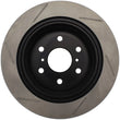 Load image into Gallery viewer, StopTech PowerSlot Chevy Avalanche/Silverado/Suburban/Tahoe / GMC Yukon Right Slotted Rear Rotor - Back View
