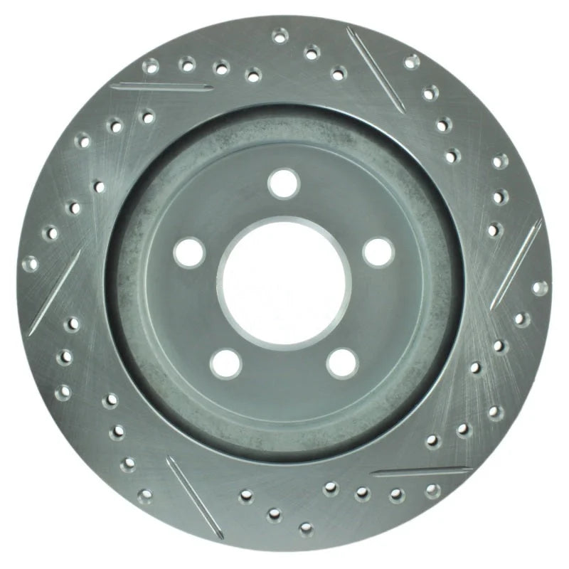 StopTech Select Sport 05-10 Ford Mustang GT Slotted and Drilled Rear Right Rotor - Main Product View