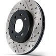 Load image into Gallery viewer, StopTech Select Sport 06-15 Dodge Charger/ 05-15 Chrysler 300 Slotted/Drilled Left Rear Brake Rotor - Side View