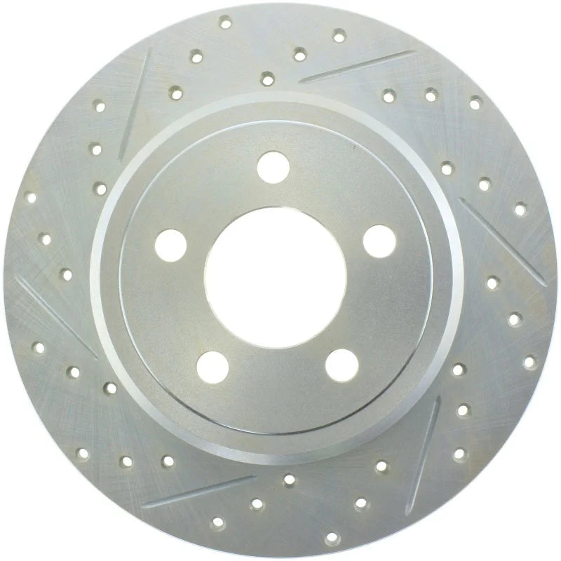 StopTech Select Sport 06-15 Dodge Charger/ 05-15 Chrysler 300 Slotted/Drilled Right Rear Brake Rotor - Main Product View