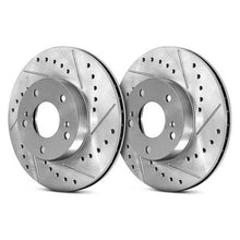 Load image into Gallery viewer, StopTech Select Sport 06-15 Dodge Charger/ 05-15 Chrysler 300 Slotted/Drilled Right Rear Brake Rotor - Side View