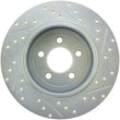 Load image into Gallery viewer, StopTech Select Sport 06-15 Dodge Charger/ 05-15 Chrysler 300 Slotted/Drilled Right Rear Brake Rotor - Back View