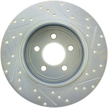 Load image into Gallery viewer, StopTech Select Sport 06-15 Dodge Charger/ 05-15 Chrysler 300 Slotted/Drilled Right Rear Brake Rotor - Back View