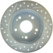 Load image into Gallery viewer, StopTech Select Sport 06-15 Honda Civic Si Slotted and Drilled Left Rear Rotor - Back View