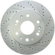 Load image into Gallery viewer, StopTech Select Sport 07-11 GM Silverado 1500 Slotted and Drilled Left Front Rotor - Side View
