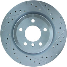 Load image into Gallery viewer, StopTech Select Sport 07-13 BMW 335i Slotted &amp; Drilled Vented Left Rear Brake Rotor - Side View