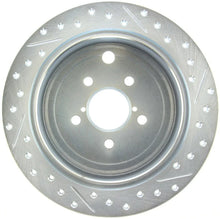 Load image into Gallery viewer, StopTech Select Sport 09-13 Subaru Forester Slotted and Drilled Right Rear Rotor - Back View