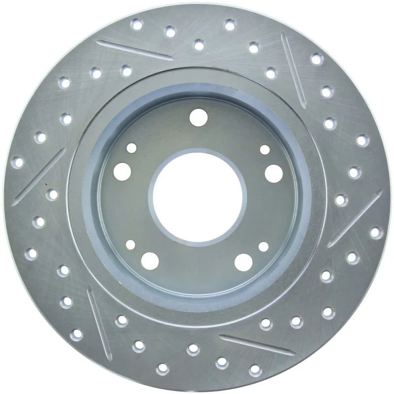 StopTech Select Sport Drilled & Slotted Rotor - Front Left - Side View