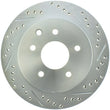 Load image into Gallery viewer, StopTech Select Sport Nissan Slotted and Drilled Left Rear Rotor - Side View