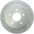 Load image into Gallery viewer, StopTech Select Sport Nissan Slotted and Drilled Right Rear Rotor - Side View