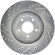 Load image into Gallery viewer, StopTech Select Sport Select Sport Nissan Slotted and Drilled Left Front Rotor - Back View