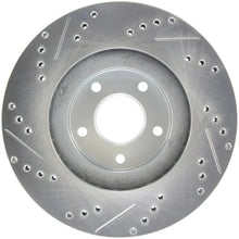 Load image into Gallery viewer, StopTech Select Sport Select Sport Nissan Slotted and Drilled Left Front Rotor - Back View