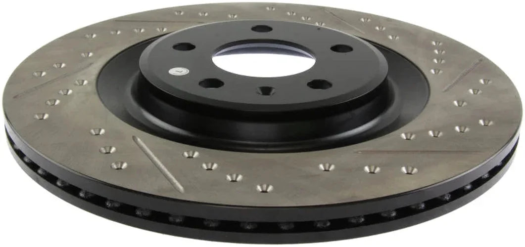 StopTech Slotted & Drilled Sport Brake Rotor - Installation View