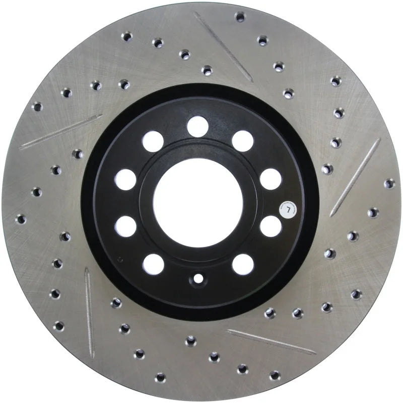 StopTech Slotted & Drilled Sport Brake Rotor - Main Product View