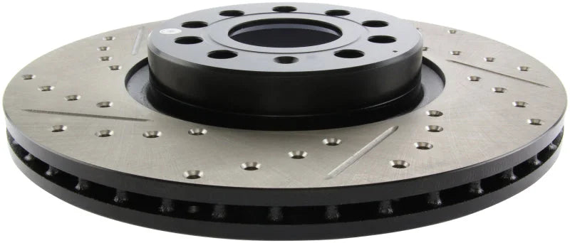 StopTech Slotted & Drilled Sport Brake Rotor - Side View