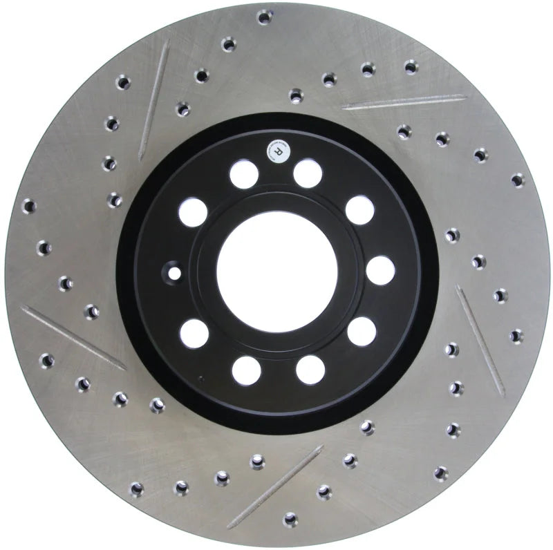 StopTech Slotted & Drilled Sport Brake Rotor - Back View