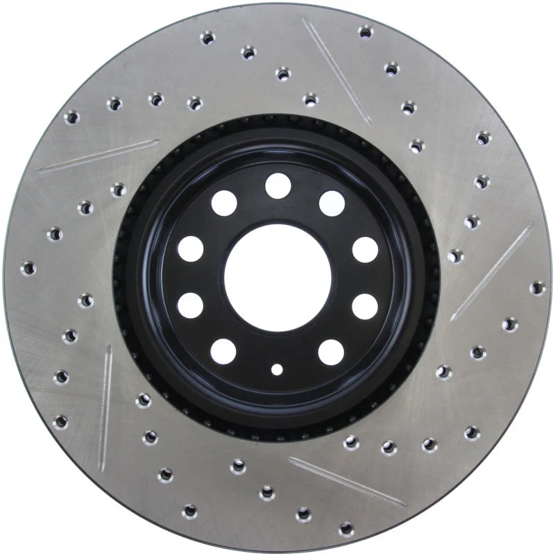 StopTech Slotted & Drilled Sport Brake Rotor - Installation View