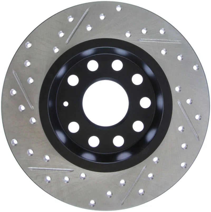 StopTech Slotted & Drilled Sport Brake Rotor - Installation View
